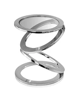 Minimalist Glass Round End Table – Perfect for Living Room or Bedroom