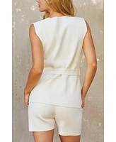 Crescent Women's Simone Sleeveless Knit Jacket