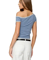 Edikted Women's Lorna Contrast Off Shoulder Top