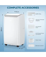 Sugift 12000 Btu Ashrae 3-in-1 Portable Air Conditioner for 450 Sq.Ft with Remote Control
