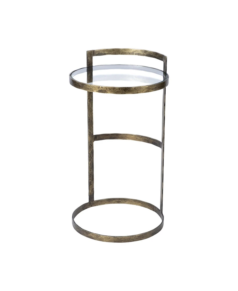 Transparent Glass Round Side Table – Modern Home Accent
