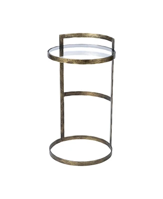 Transparent Glass Round Side Table – Modern Home Accent