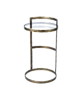 Transparent Glass Round Side Table – Modern Home Accent