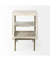 Solid Wood Square End Table for Living Room or Bedroom