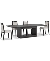 Tivie -Pc. Dining Set (Rectangular Table & Wood Chairs