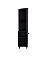 Morocco Corner Bar Single Door Cabinet Two , Ten Built-in Wine Rack, Two