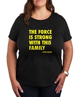 Hybrid Apparel Plus Star Wars The Force is Strong Short Sleeve T-Shirt
