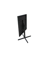 Modern 32" Square Dining Table Top with Sturdy Aluminum Pedestal Base