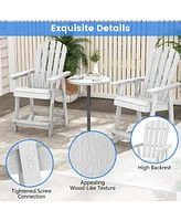 Gymax 2PCS Bar Stool Hdpe Chair w/ Armrest Footrest Home Indoor Outdoor Patio