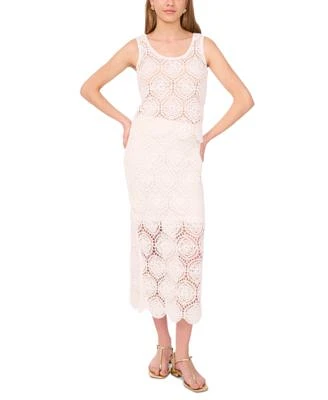 1.State Womens Crochet Open Weave Tank Top Midi Skirt