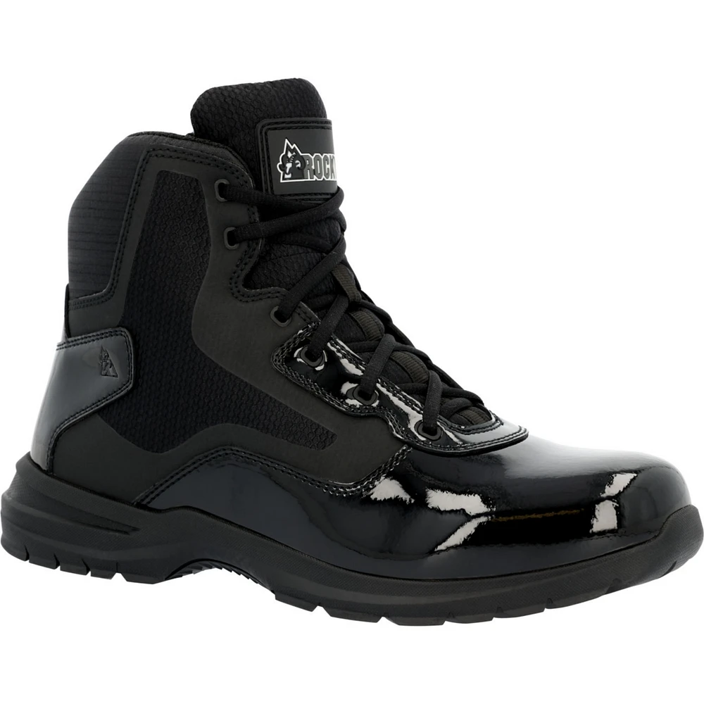 Rocky Men's Cadet 6" Black Side Zip Public Service Boot