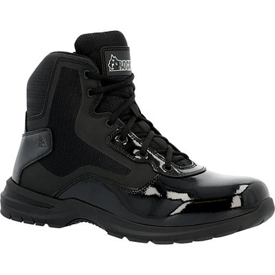 Rocky Men's Cadet 6" Black Side Zip Public Service Boot
