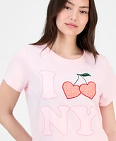 Freeze 24-7 Juniors' New York Applique Graphic T-Shirt
