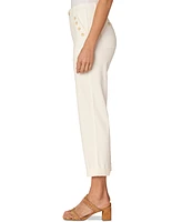 Democracy Petite High-Rise Roll-Cuff Carpenter Pants