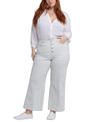 Nydj Plus Wide Leg Ankle Jeans