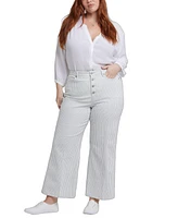 Nydj Plus Wide Leg Ankle Jeans