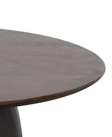 Creative Co-op 35" Mango Wood Modern Round Accent Table