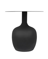 Creative Co-op 18" Metal Modern Textured Round Side Table