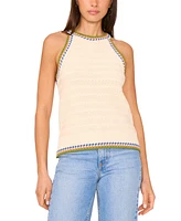 Vince Camuto Women's Pointelle Cotton Halter Top