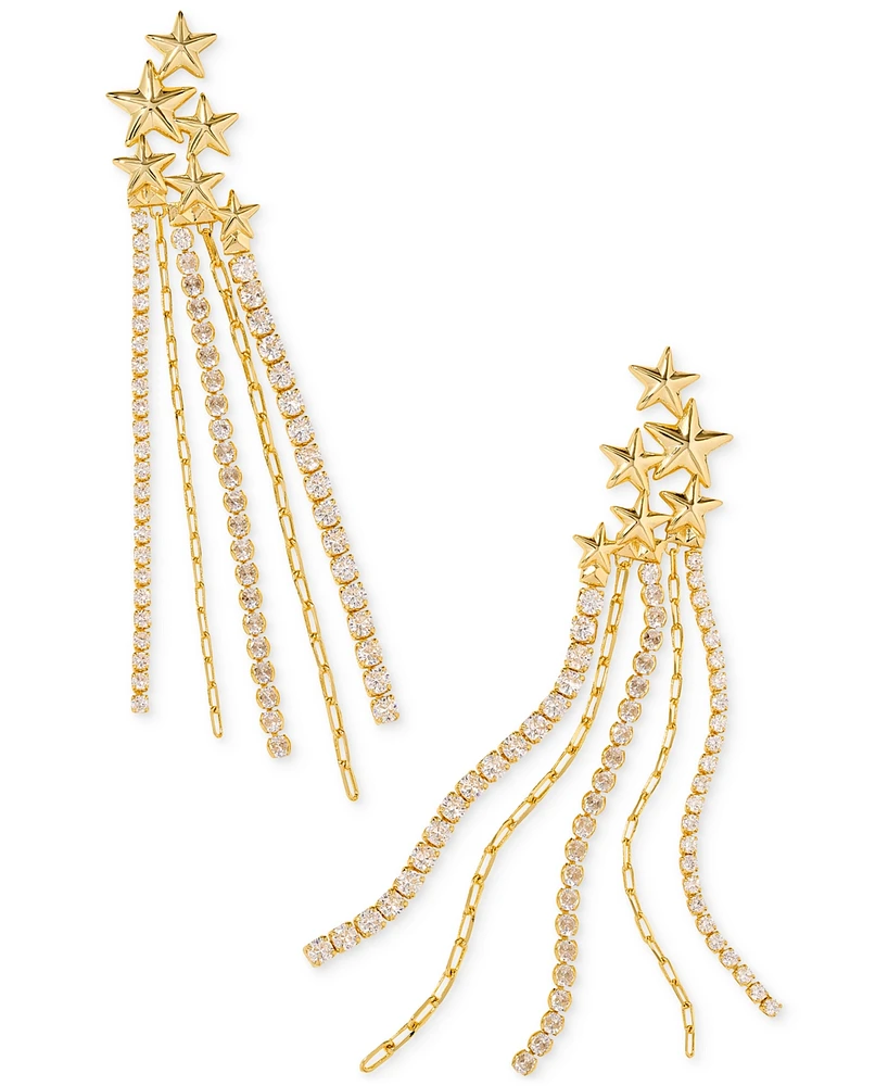 Kendra Scott Gold-Tone Pave Star & Multistrand Cassidy Statement Earrings