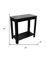 End Table with Shelf for Living Room or Bedroom Storage and Display