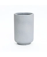 LuxenHome Minimalistic Modern Gray 23-Inch Tall Round MgO Planter