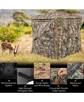 5-in-1 Detachable Hunting Blind for 2-3 People with Skylight