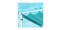 Outdoor Pergola with Retractable Canopy and Aluminum Frame