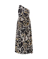 City Chic Plus Alice Print Maxi Dress