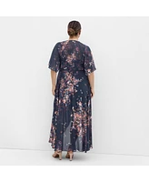 City Chic Plus Lovers Lane Print Dress