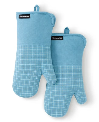 KitchenAid Gourmet Series Gridlines Oven Mitts Set, Pack of 2