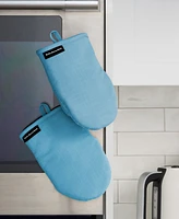 KitchenAid Gourmet Series Gridlines Mini Oven Mitts Set, Pack of 2
