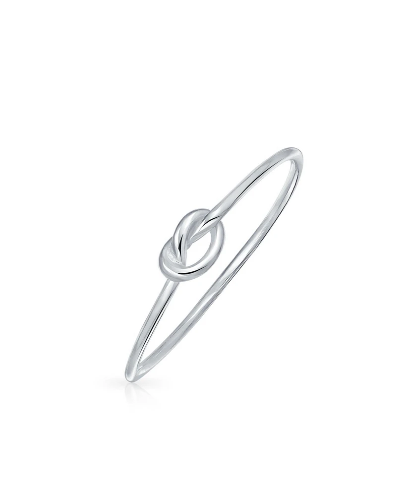Bling Jewelry Minimalist Silver Ring: Stackable Infinity Love Knot Sterling Band