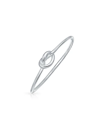 Bling Jewelry Minimalist Silver Ring: Stackable Infinity Love Knot Sterling Band