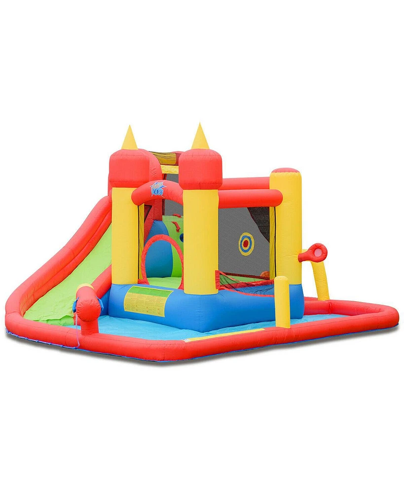 Inflatable Water Slide Jumper Bounce House with Ocean Ball without Blower