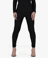 Terese Sydonna Women's Black High-Waist Sculpting Knit Pant