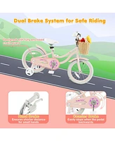 16-Inch Kids Bike with Adjustable Handlebar for Girls Boys Age 4-7