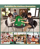8 Players Texas Holdem Foldable Poker Table