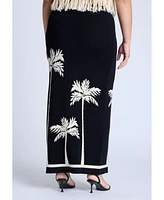 Eloquii Plus Intarsia Column Skirt