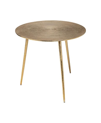 Minimalist Metal Round Accent Table – Stylish and Functional