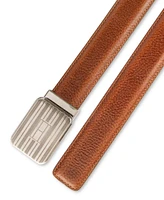 Tommy Hilfiger Men's Engine Turned Plaque Buckle Belt