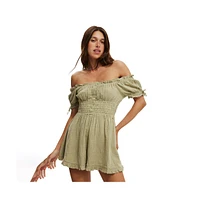 Cotton On Women's Sadie Button Through Playsuit