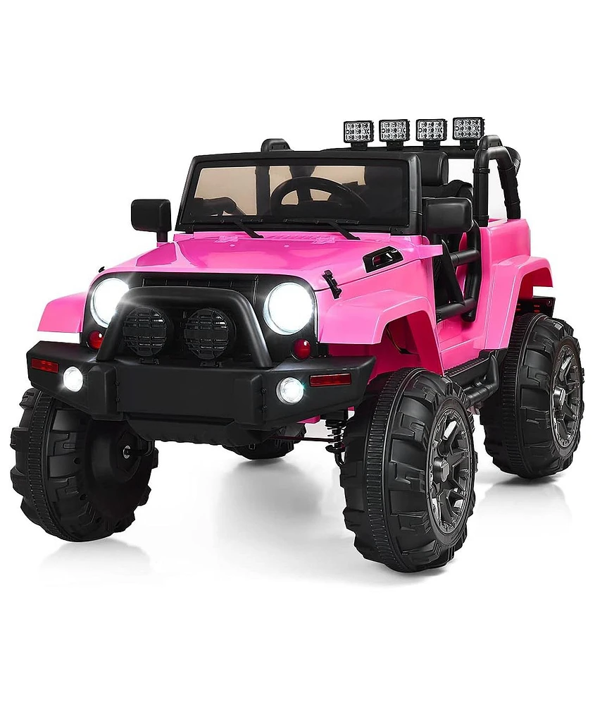 12V Electric Ride On Truck with Parental Remote Control and Led Lights