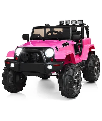 12V Electric Ride On Truck with Parental Remote Control and Led Lights