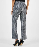 Ak Anne Klein Petite Printed Cool Crepe Pants