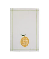 Design Imports Lemon Bliss Cotton Dishtowel Set, 18" x 28"