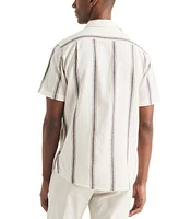 Nautica Men's Short Sleeve Striped Button-Down Shirt