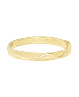 Robert Lee Morris Soho Gold and Silver Textured Bangle Bracelet