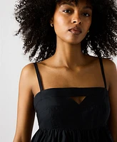 Steve Madden Women's Meadow Sleeveless Cotton Fit & Flare Mini Dress