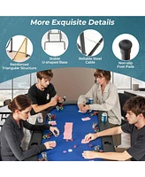 8 Players Texas Holdem Foldable Poker Table